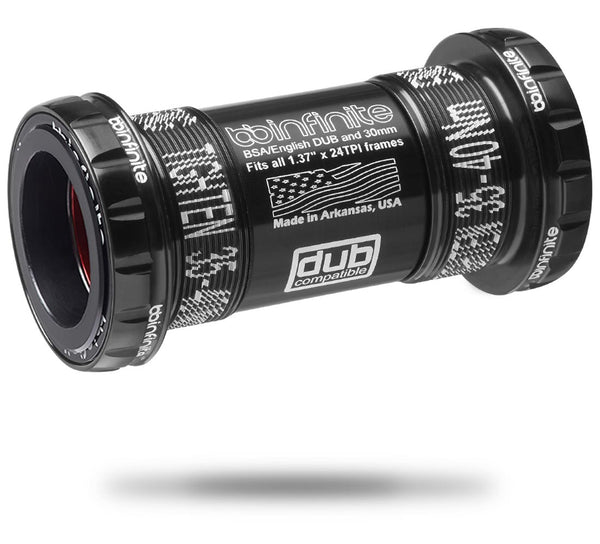 BSA English Threaded DUB Ultra-lite MTB Bottom Bracket (Black Ano)
